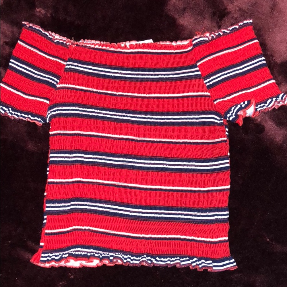Medium Red off the shoulder crop top
